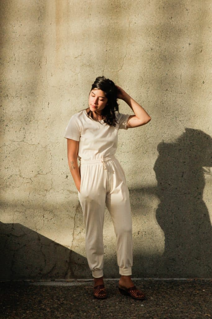 women in white shirt and organic cotton pants